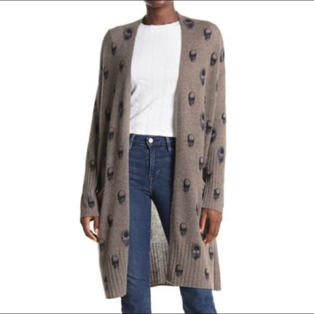 260 Cashmere Harper Skull Cardigan